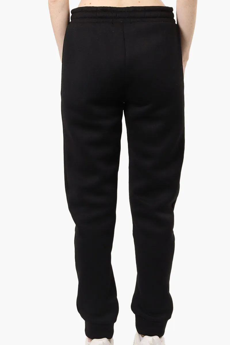 Fahrenheit Tie Waist Brooklyn Print Joggers - Black