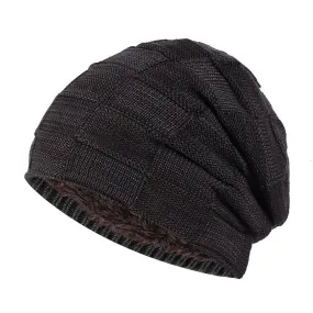 Fashion Plus Velvet Thick Knitted Warm Hat