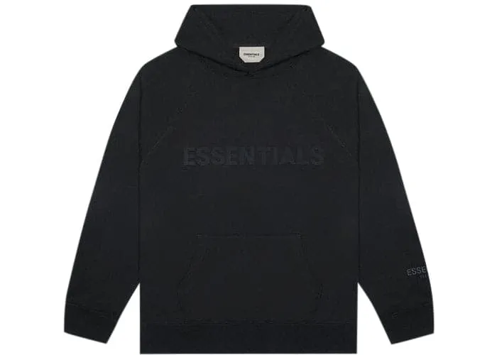 Fear Of God X Essentials 3D Silicon Applique Hoodie Black (SS20)