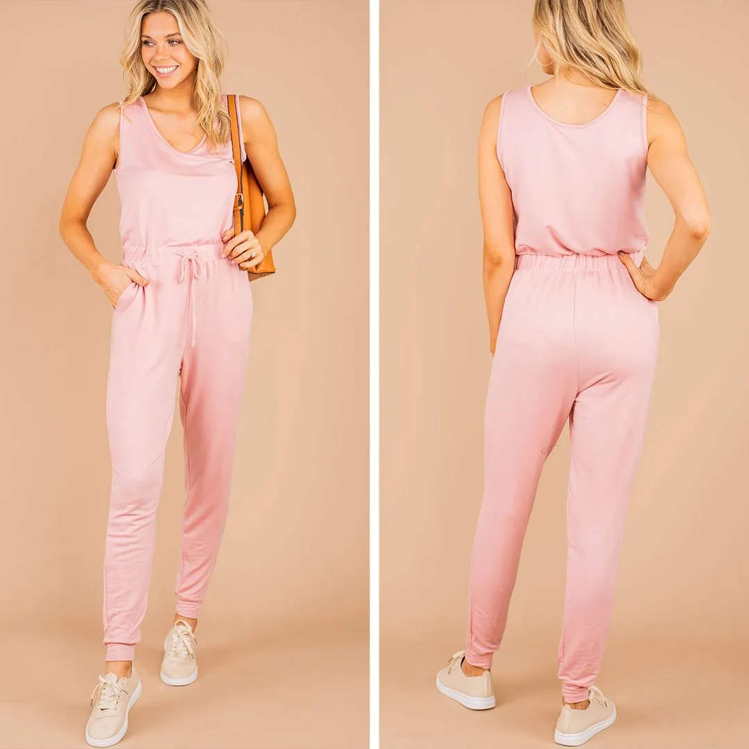 Feeling Closer To You Baby Pink Jumpsuit