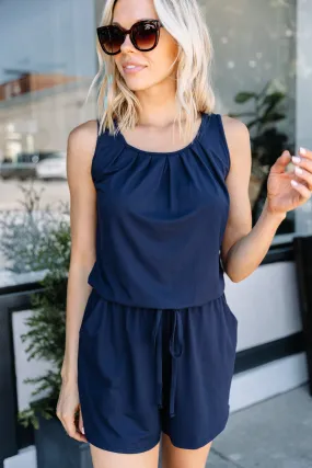 Feeling So Free Navy Blue Romper