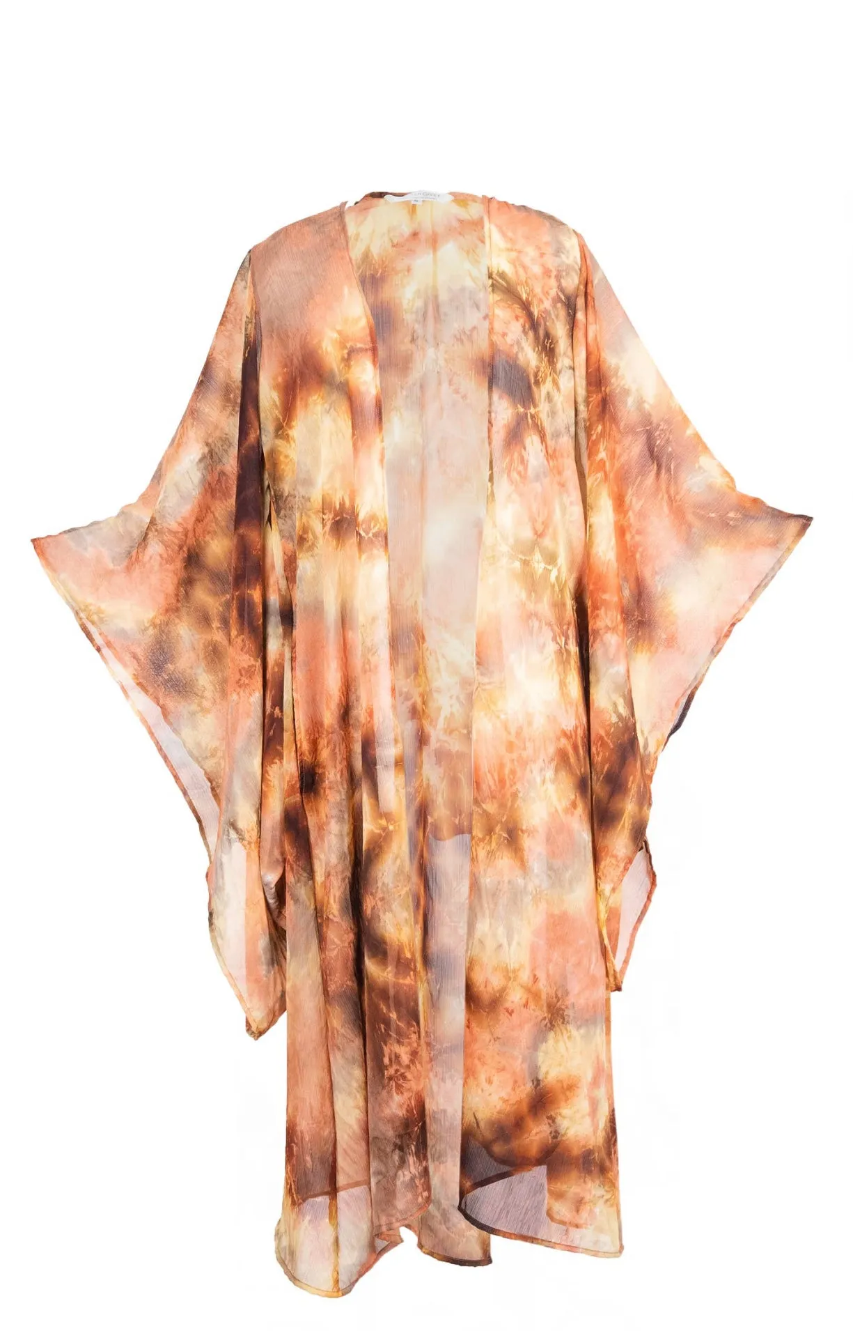 Fire Signs Tie Dye Chiffon Kimono