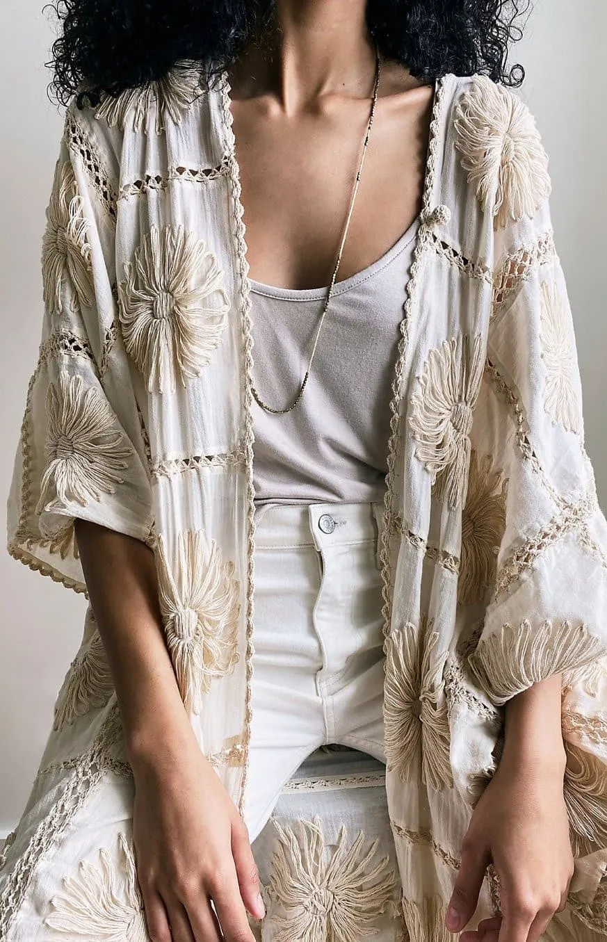 FLORA HAND CROCHET KIMONO