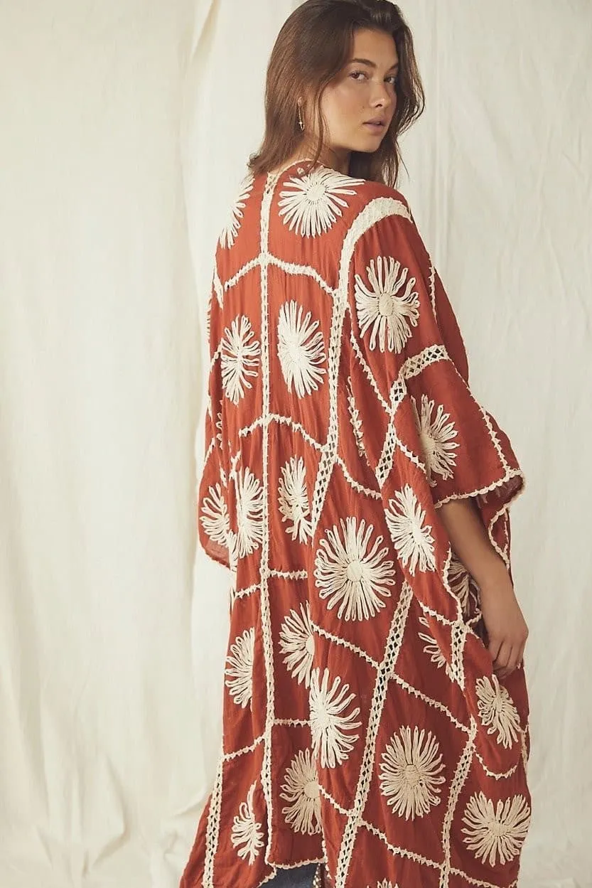 FLORA HAND CROCHET KIMONO