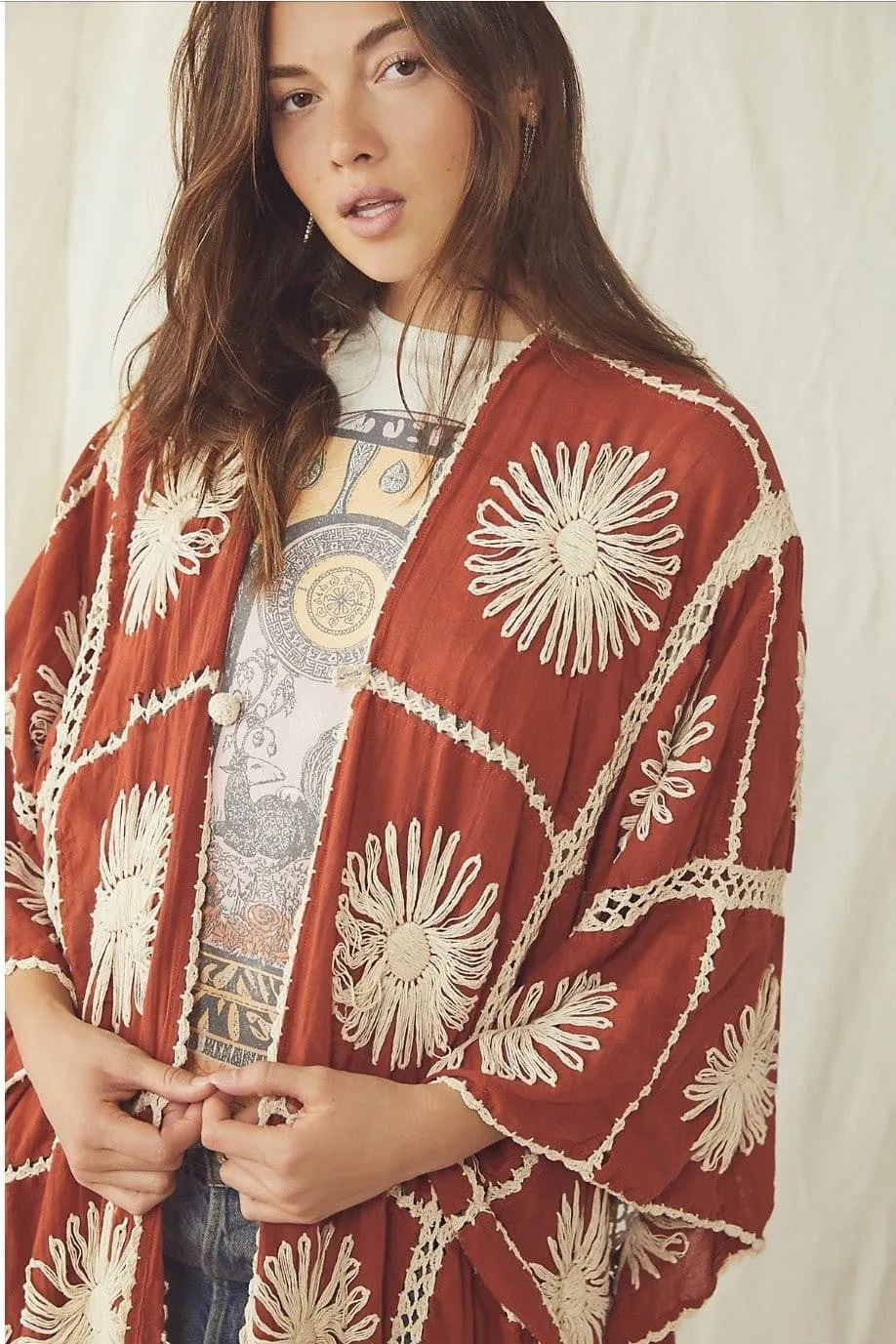 FLORA HAND CROCHET KIMONO