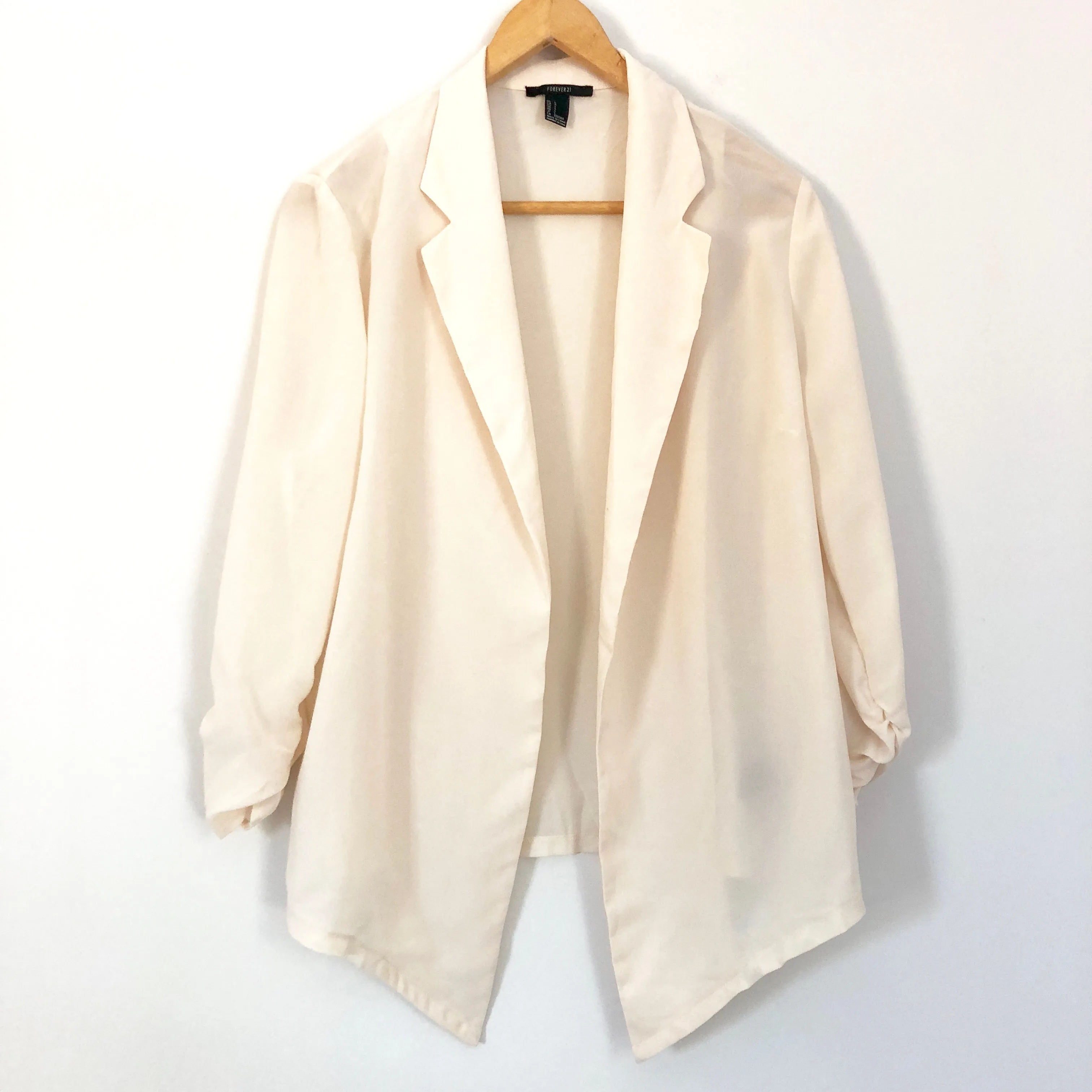 Forever21 Blush Pink Sheer Mock Blazer- Size L