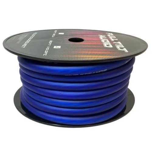 Full Tilt 1/0 BLUE 50' Tinned OFC Oxygen Free Copper Power/Ground Cable/Wire