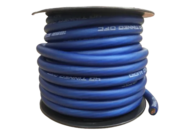 Full Tilt 4 Gauge Blue 50' OFC Power/Ground Cable/Wire