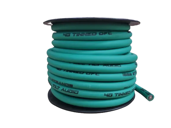 Full Tilt 4 Gauge Teal 50' OFC Power/Ground Cable/Wire