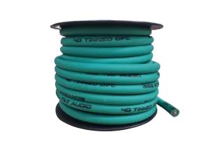 Full Tilt 4 Gauge Teal 50' OFC Power/Ground Cable/Wire