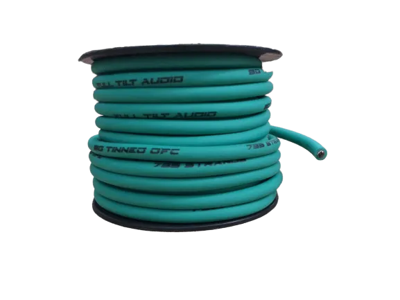 Full Tilt 8 Gauge Teal 50' OFC Power/Ground Cable/Wire