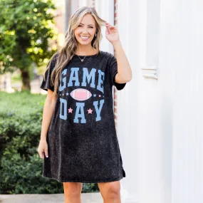 Game Days Are For The Girls T-Shirt Dress, Black