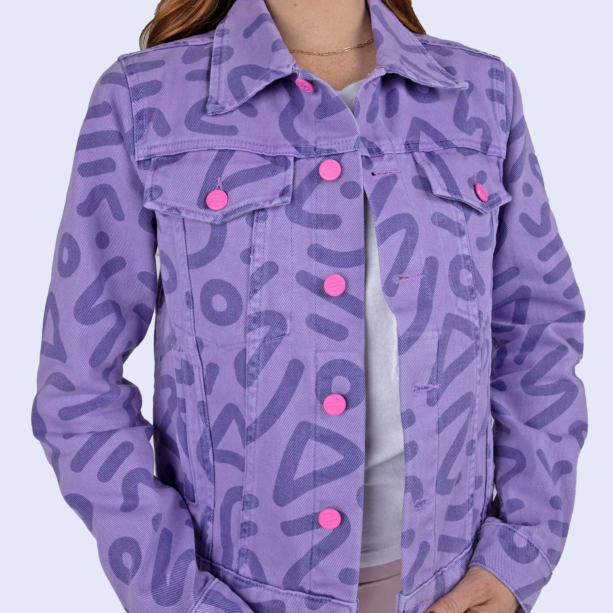 Grape Jelly Zap Denim Jacket