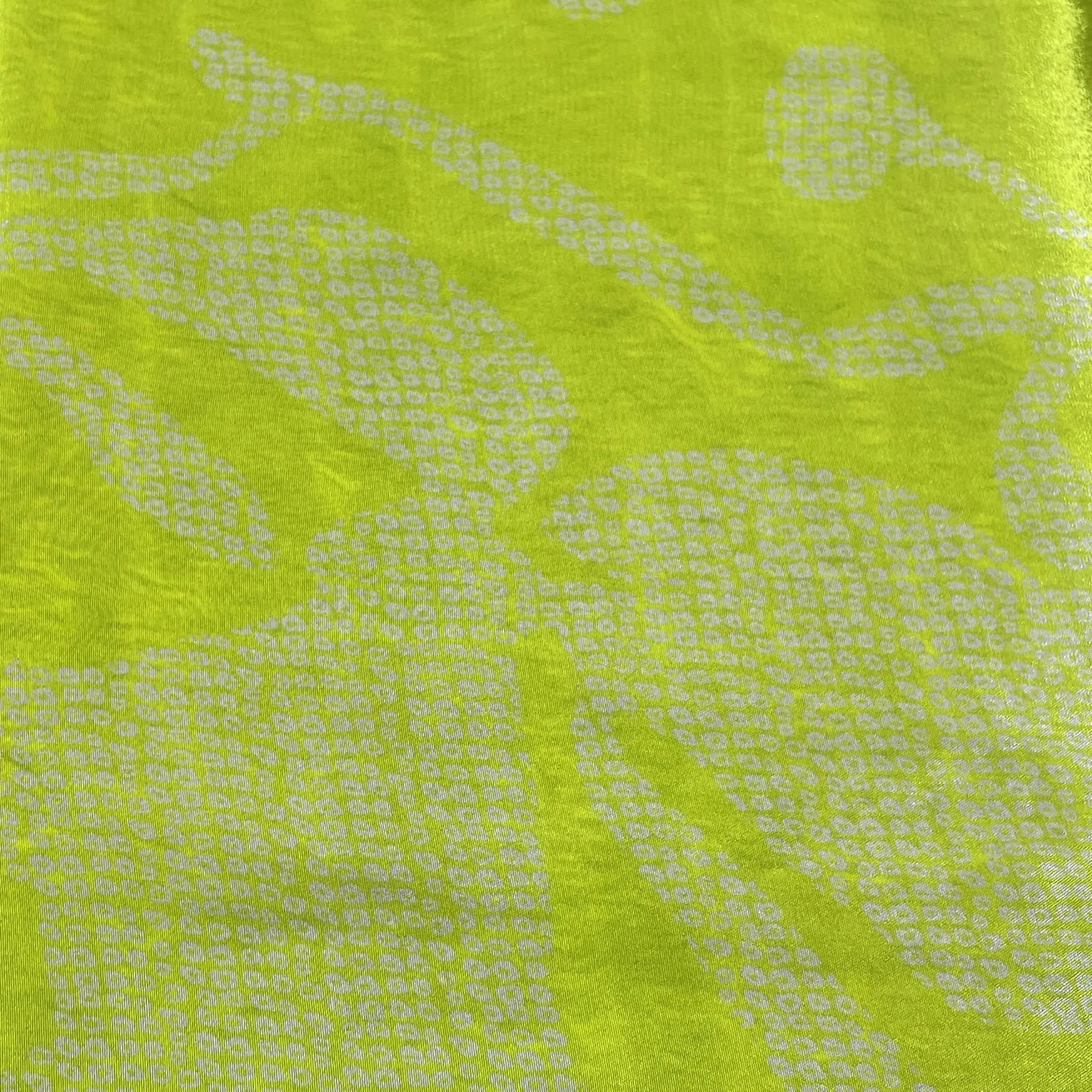 Green Abstract Print Crepe Fabric 18153