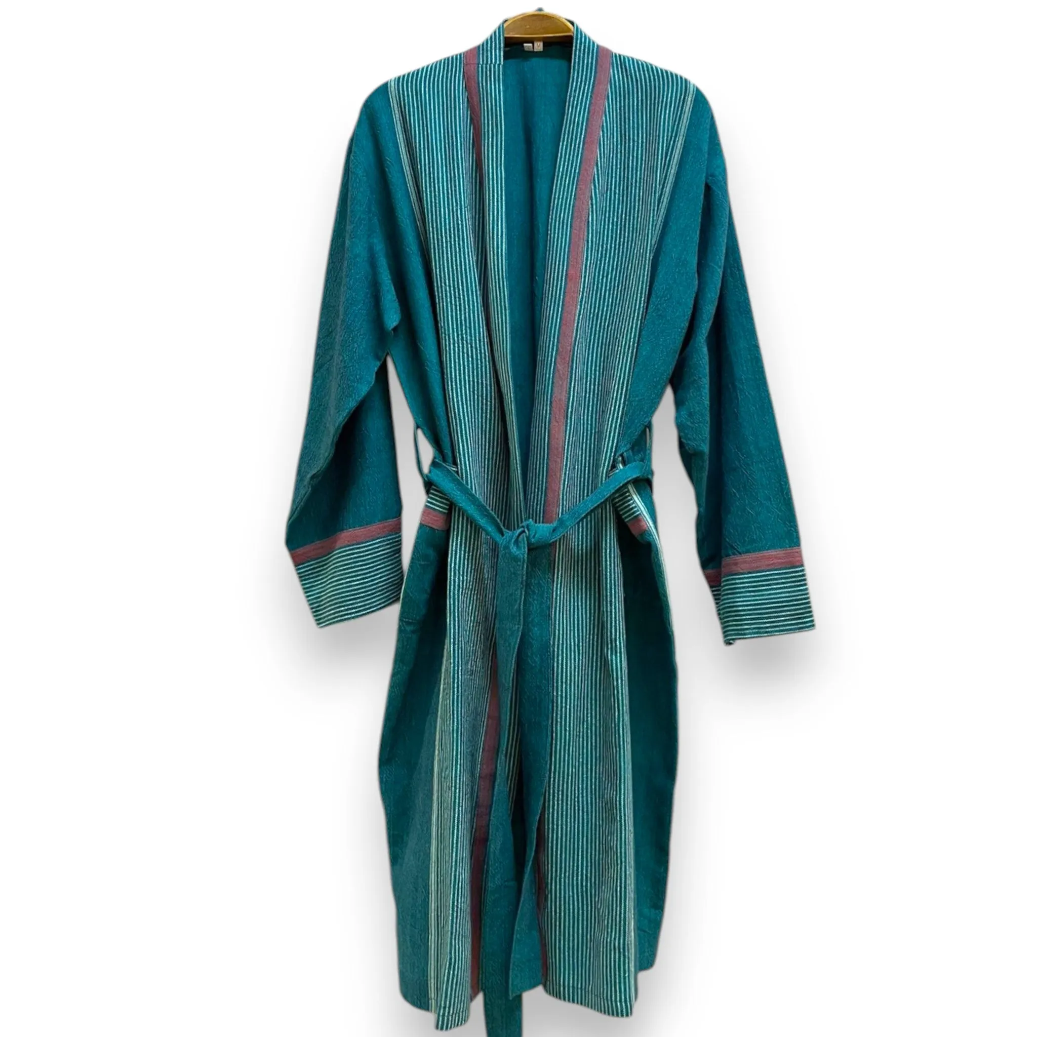 Hand Woven Linen Kimono Robe