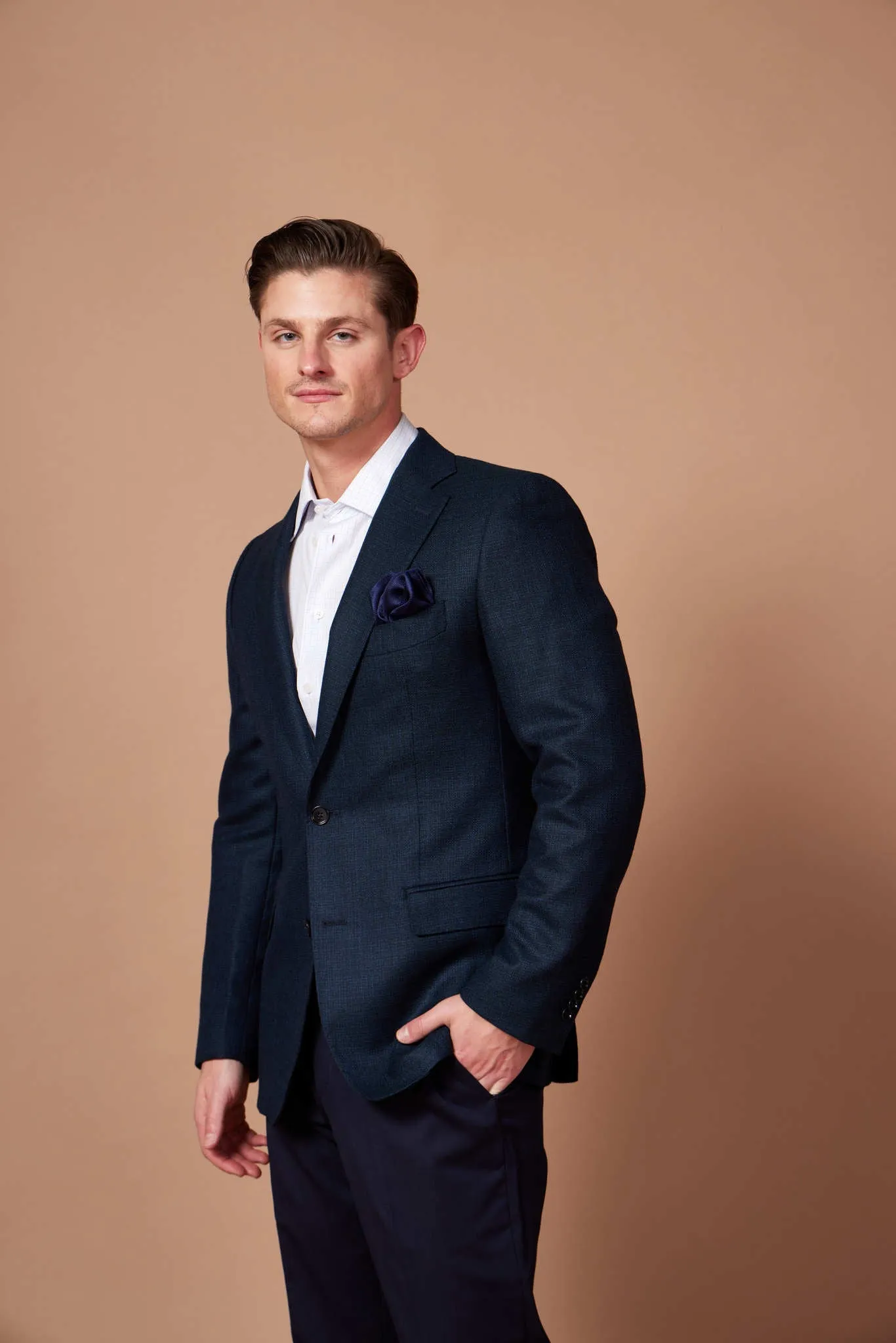 HENRY SARTORIAL Plain Blazer NAVY REG