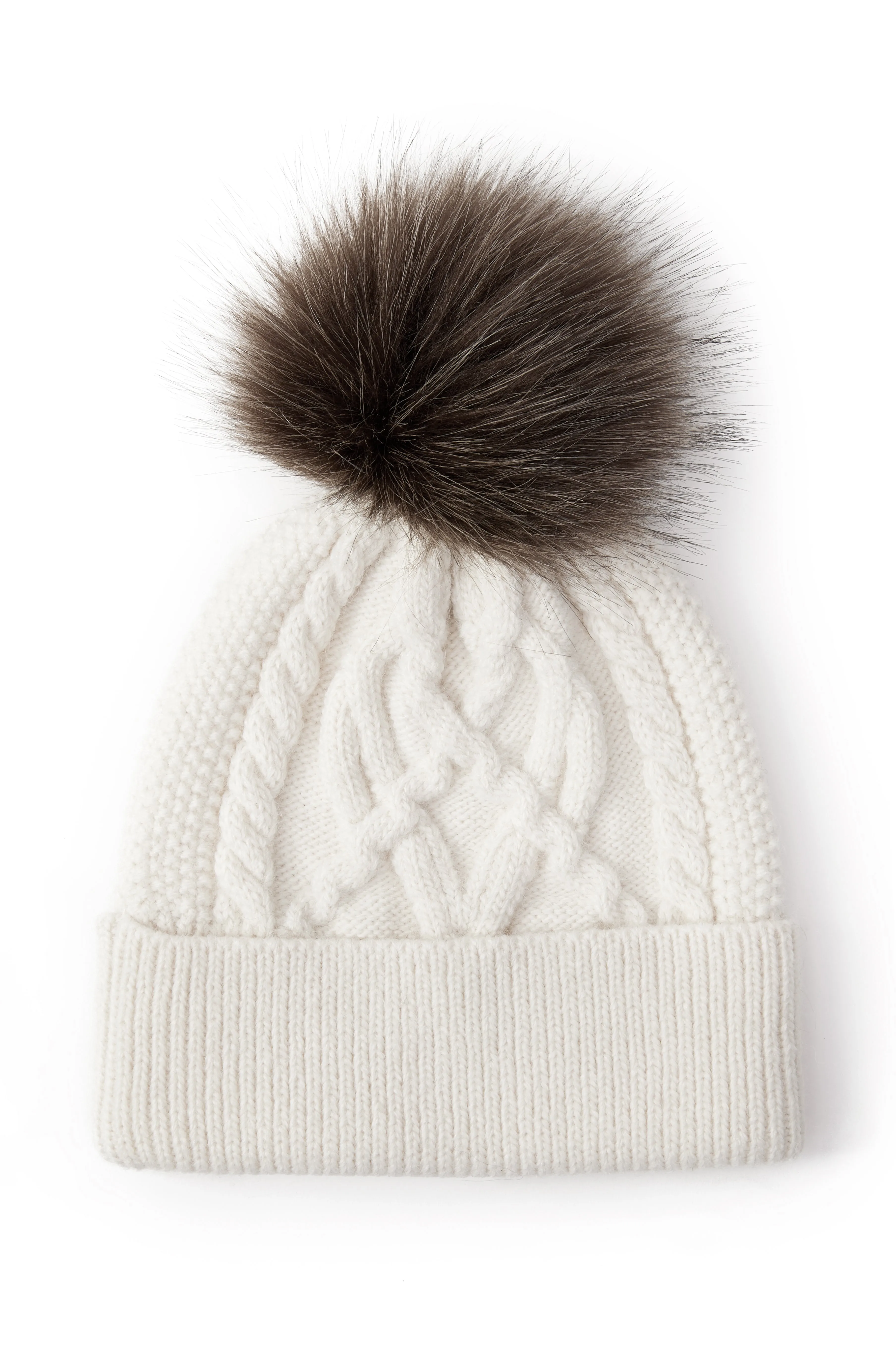 Holland Cooper Cortina Ladies Bobble Hat in Cream