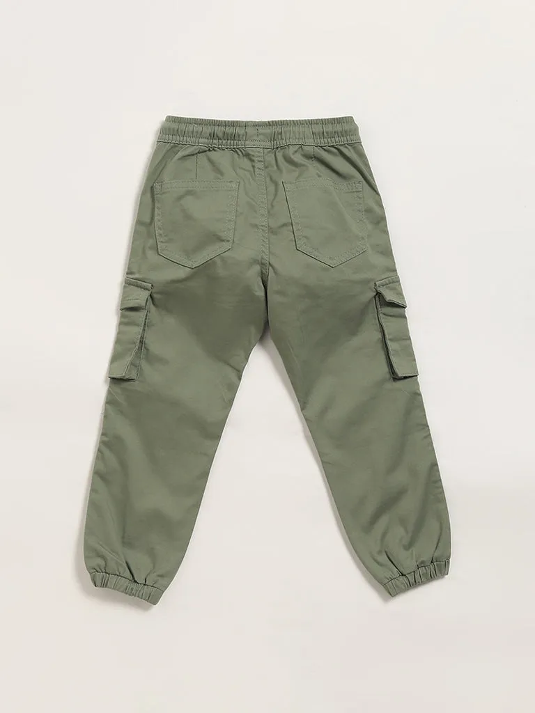 HOP Kids Green Cargo Joggers