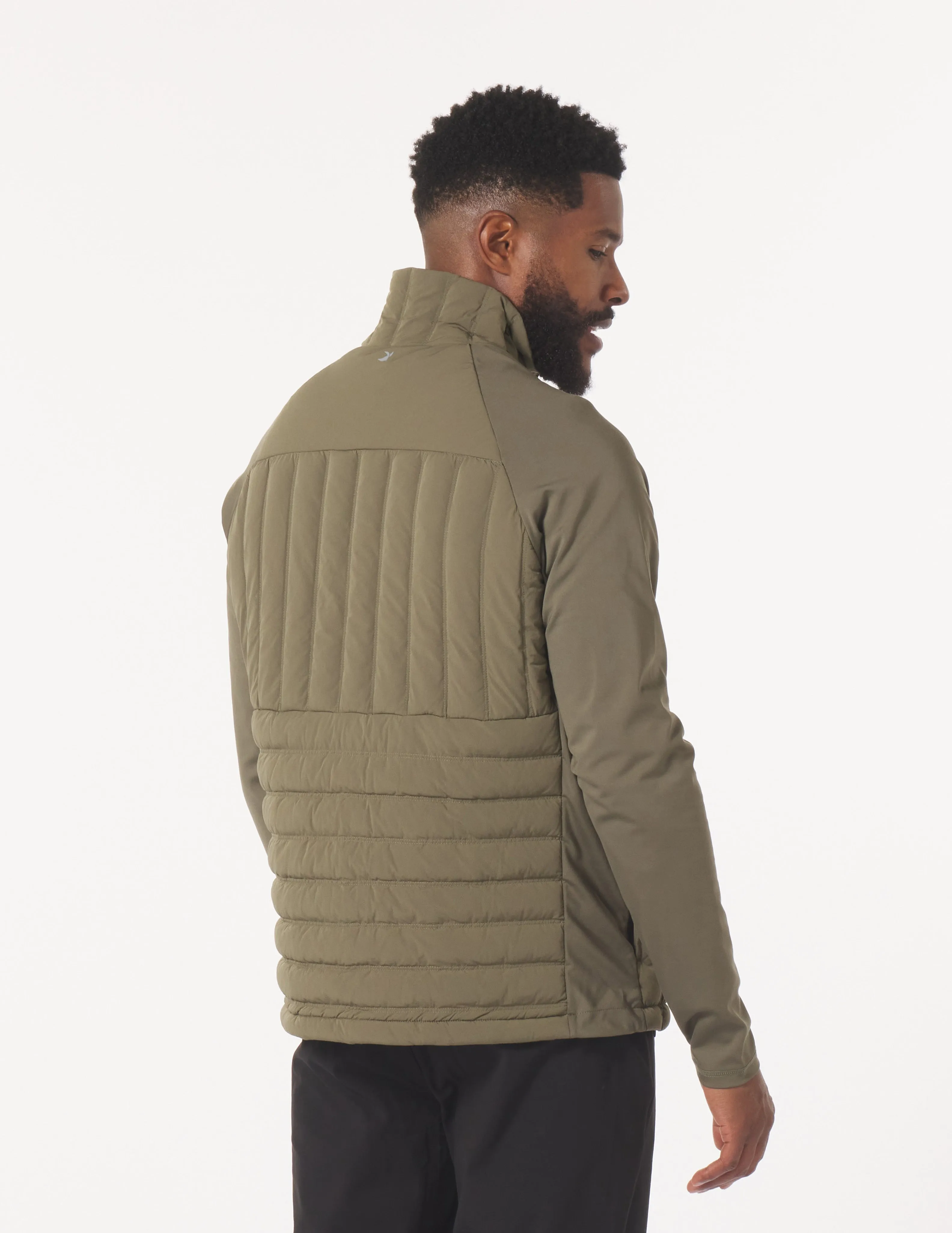 Hybrid Puffer Jacket: Moss