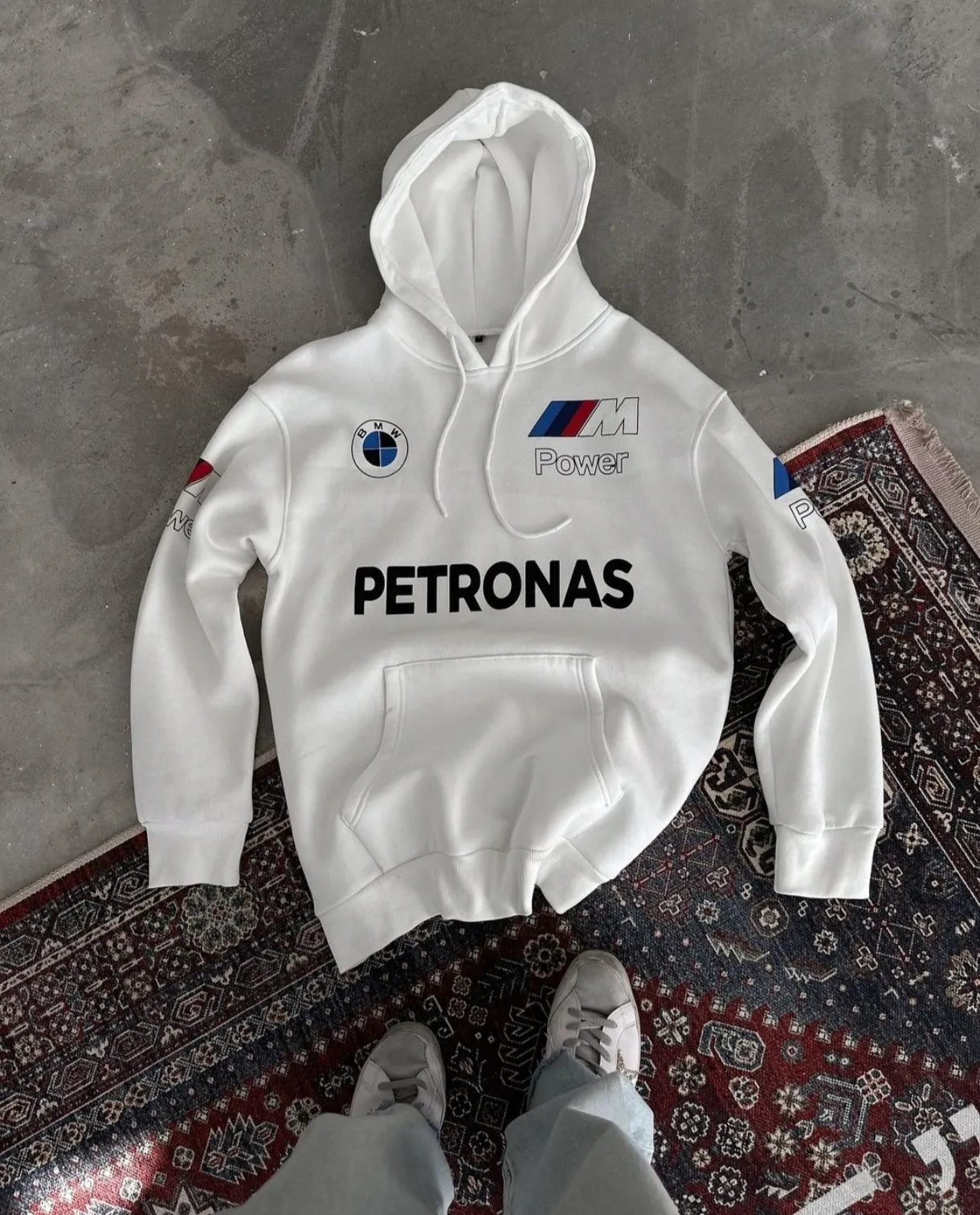 Inclusive Fashion BMW Graphic Printed Oversized Fleece Hoodie For Mens Clothes Online