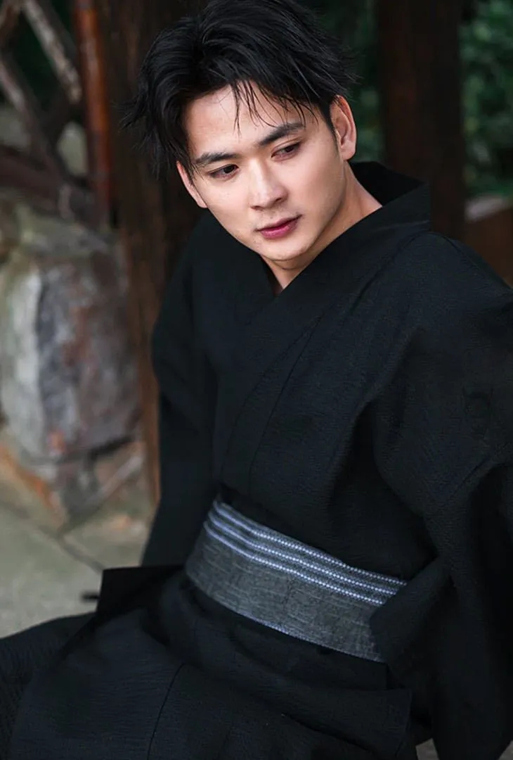 Japanese Kimono Cosplay Men Black