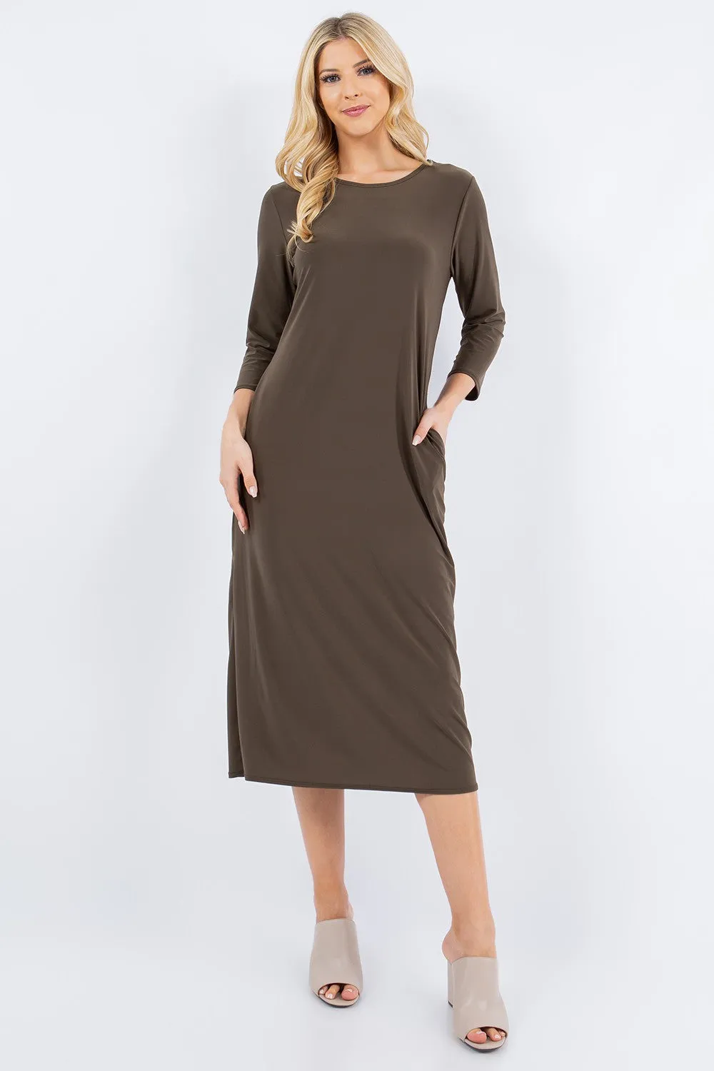 Joy Layering Dress-Olive