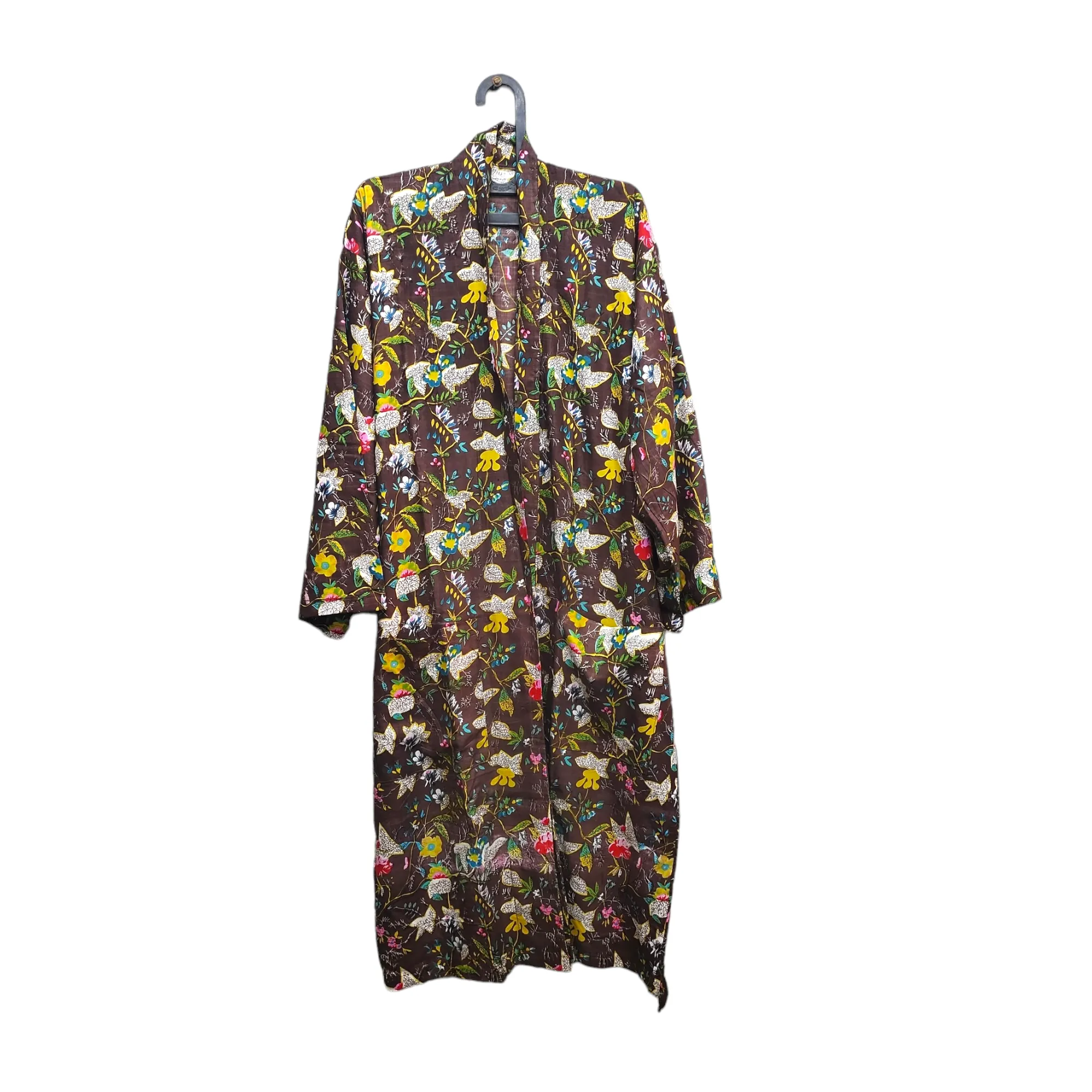 Kimono Bath Robes/ Night Suit - Bird2 Brown