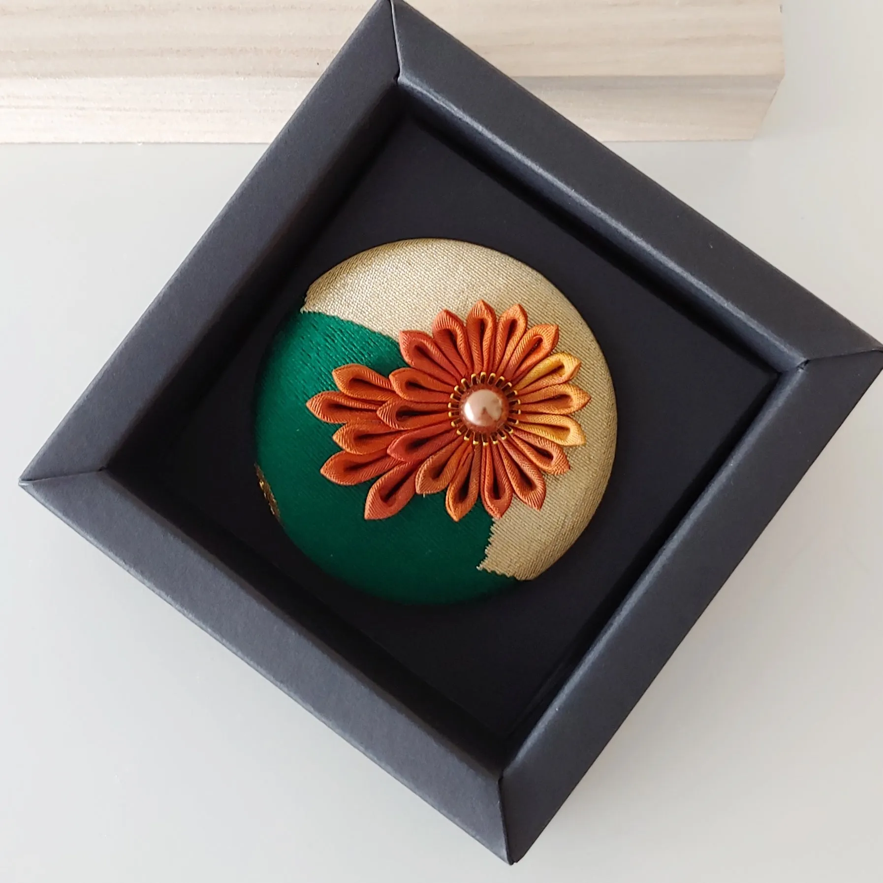 Kimono Silk Flower Hair Tie | Chrysanthemum