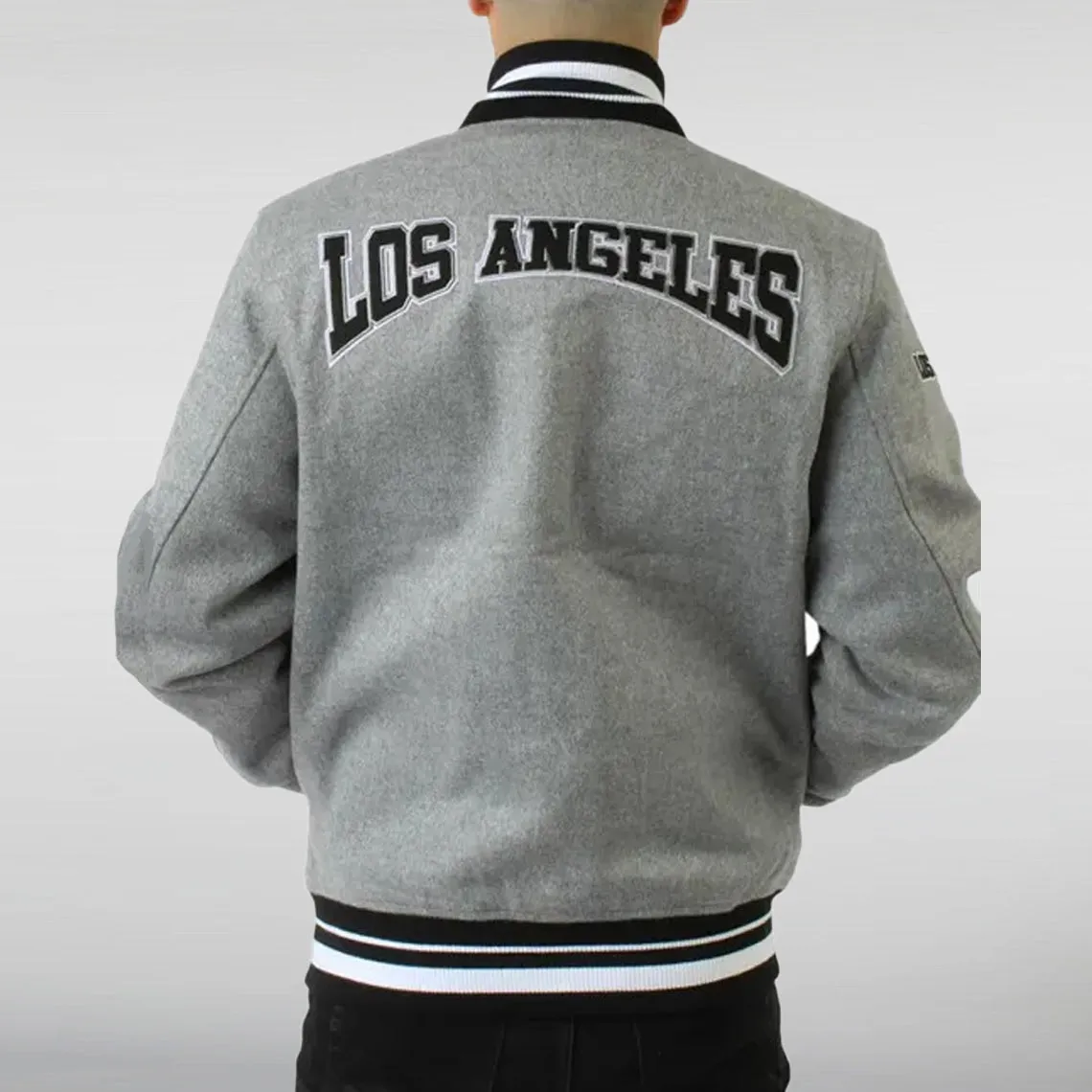 LA Kings Gray Los Angeles Varsity Jacket