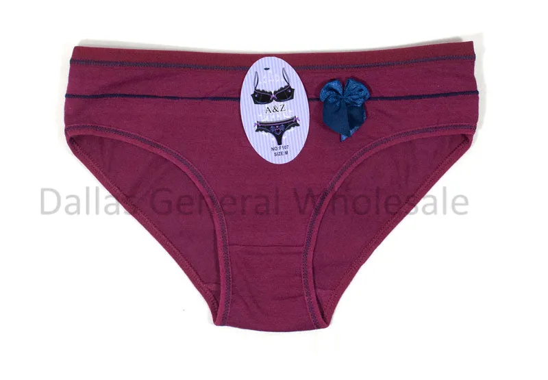 Ladies Solid Color Bikini Panties Wholesale