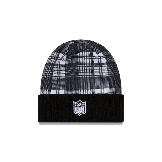 Las Vegas Raiders NFL New Era Men's Black 2024 Official Sideline Statement Cuff Knit Hat