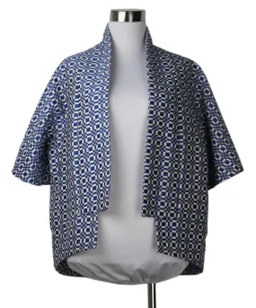 Lela Rose Blue & White Cotton Jacket sz 6