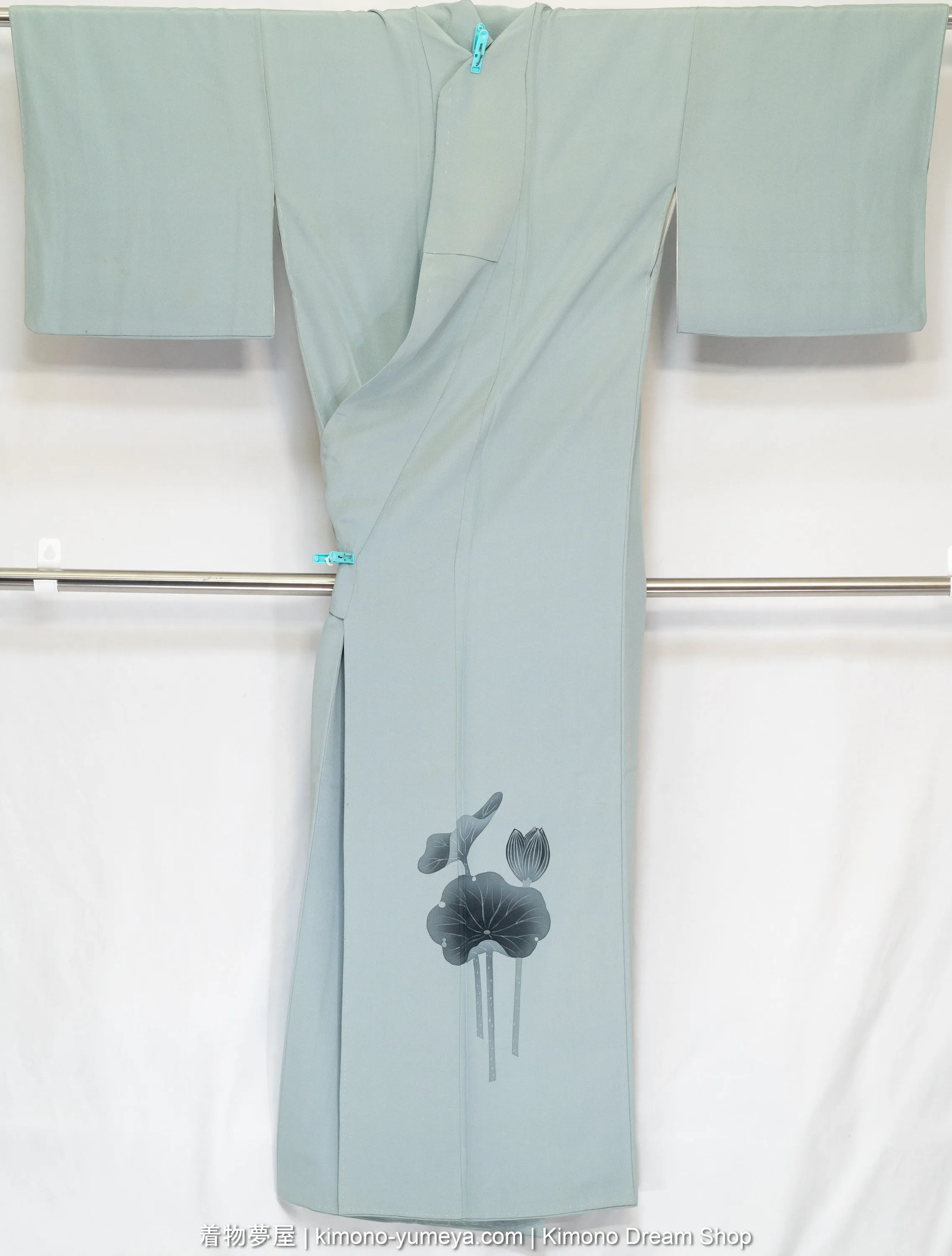 Light Blue Silk Irotomesode