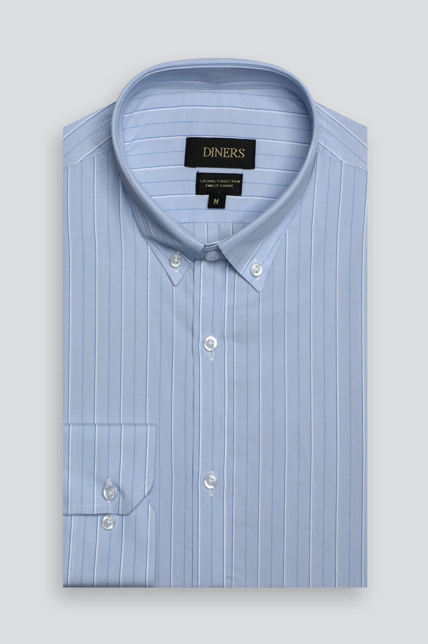 Light Blue Stripe Casual Shirt