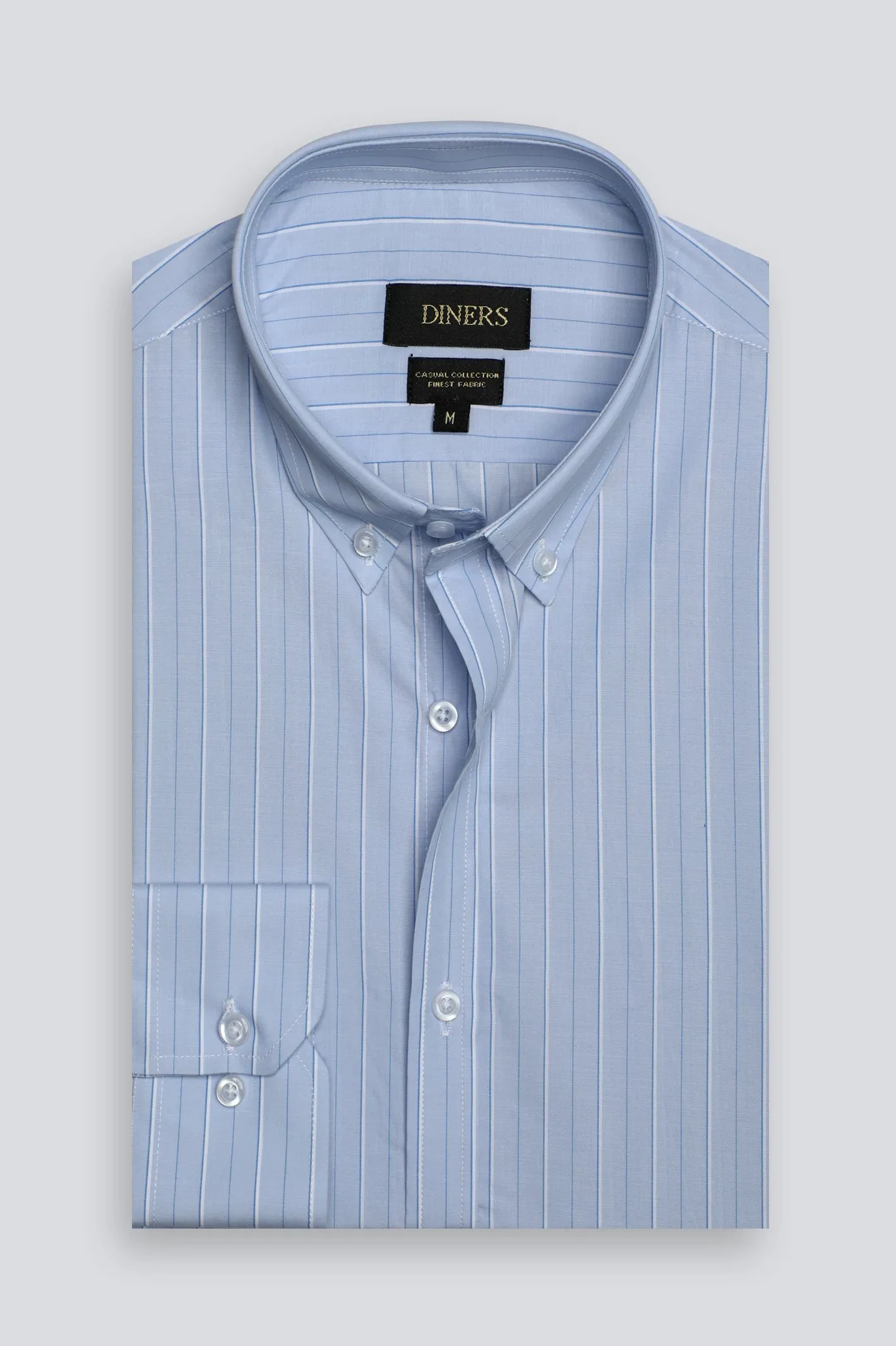 Light Blue Stripe Casual Shirt