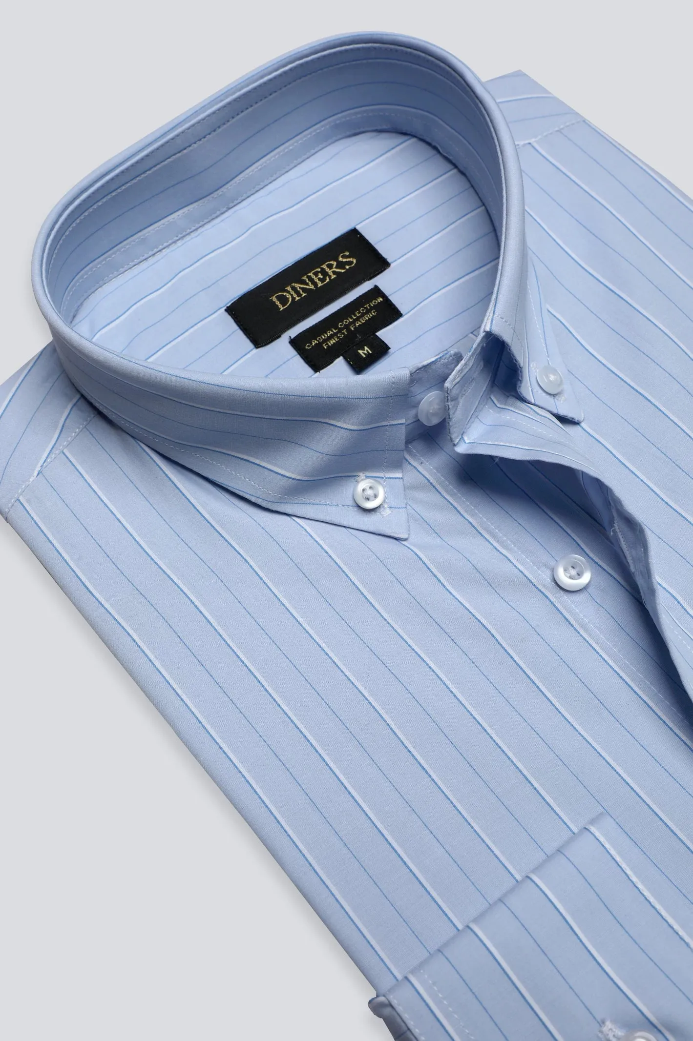 Light Blue Stripe Casual Shirt