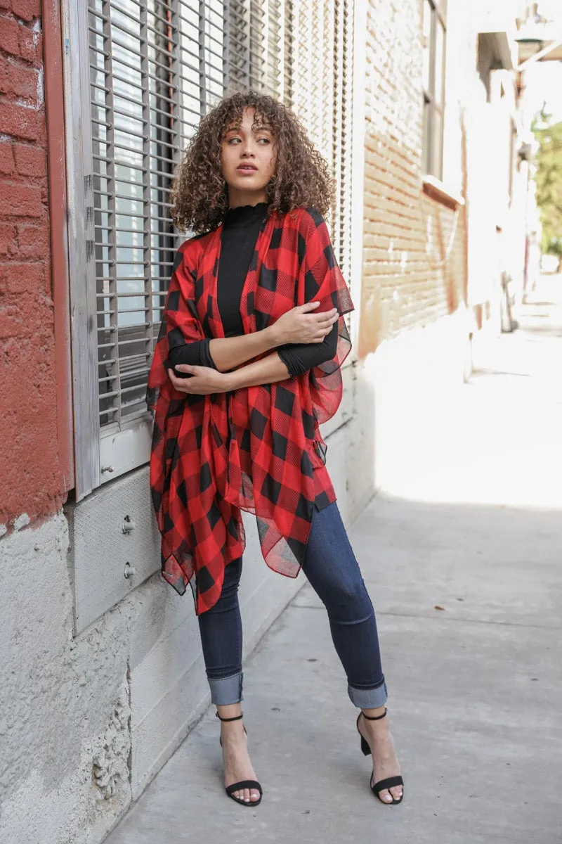 Lightweight Buffalo Check Kimono