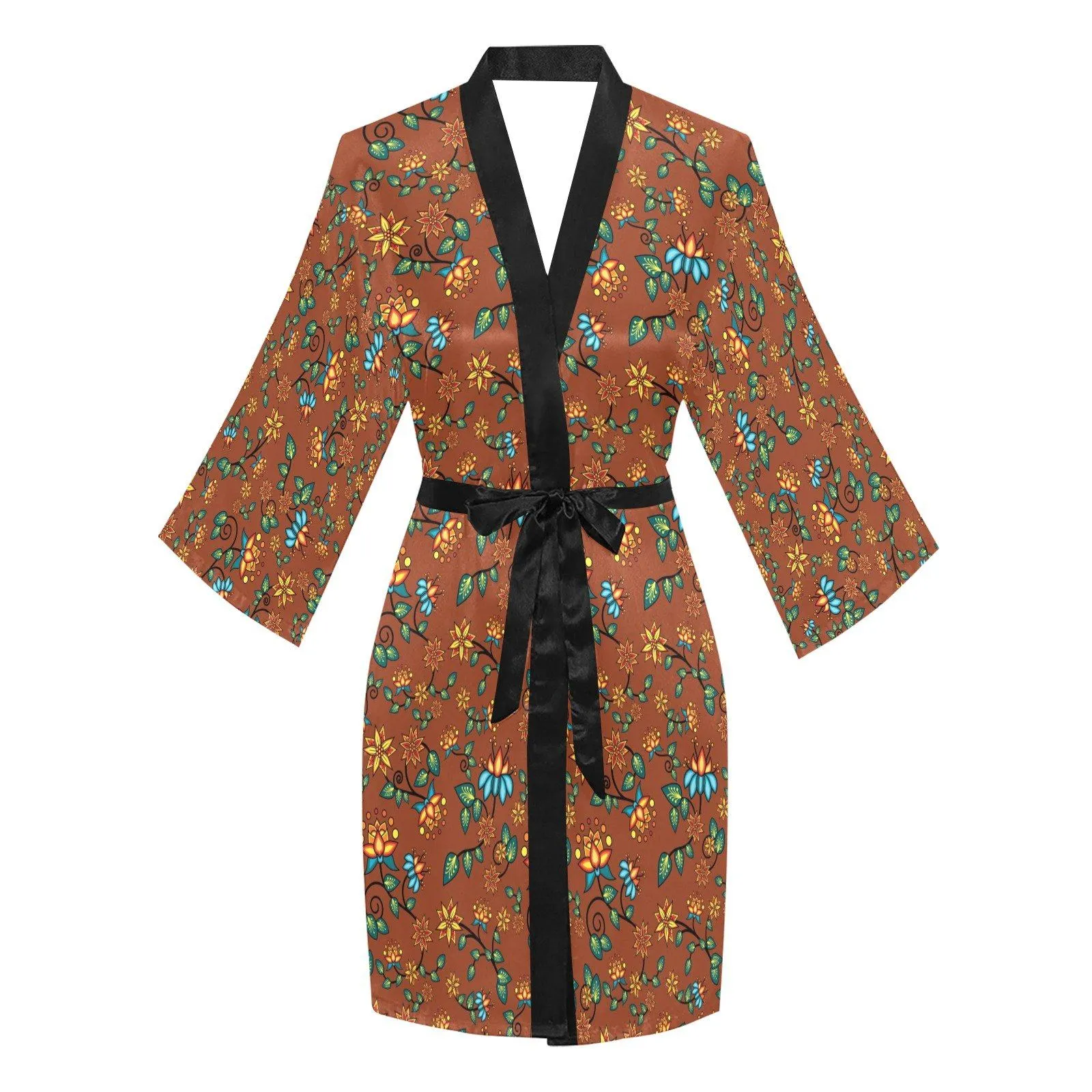 Lily Sierra Long Sleeve Satin Robe