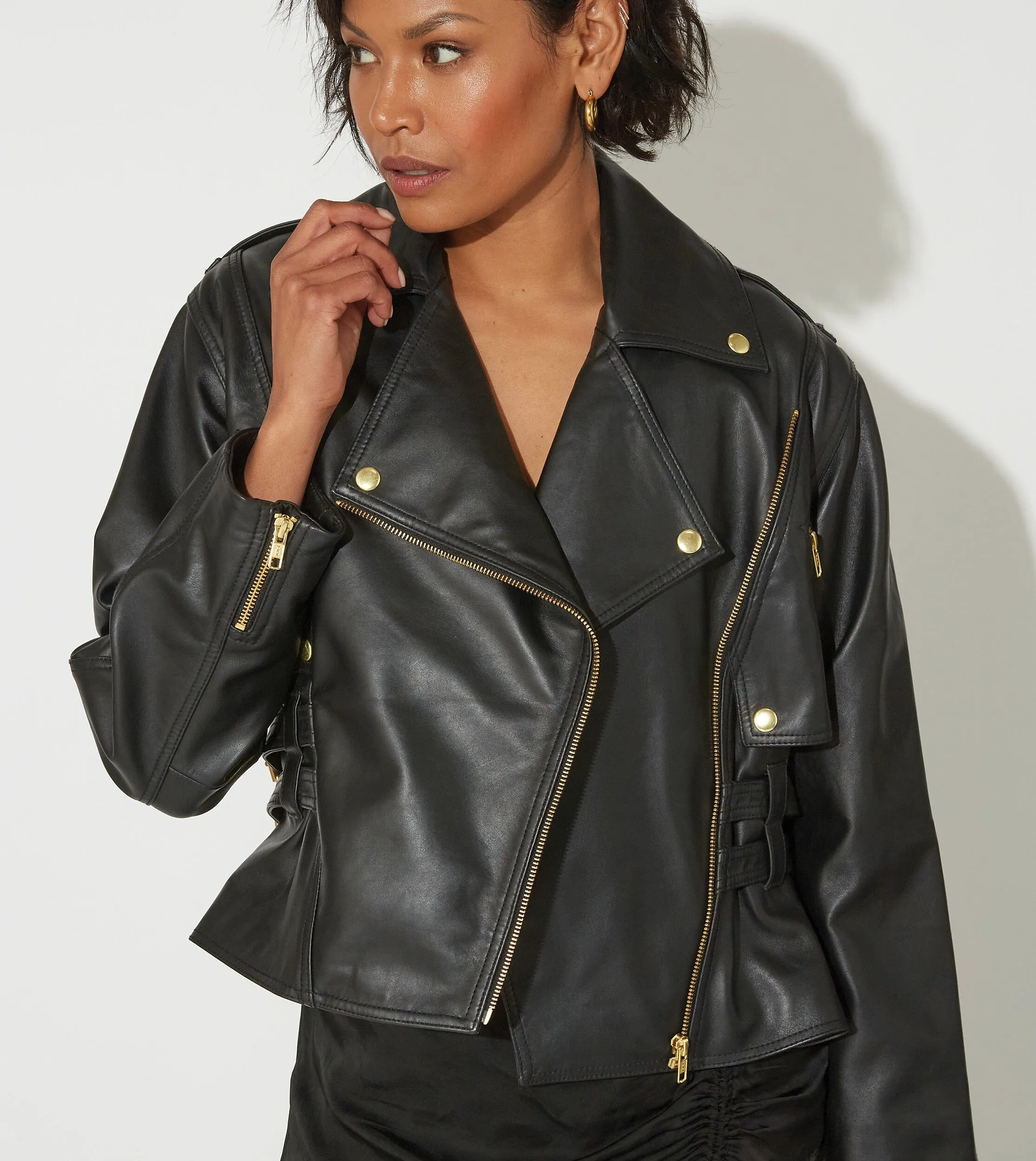 Maeve Leather Jacket | Black