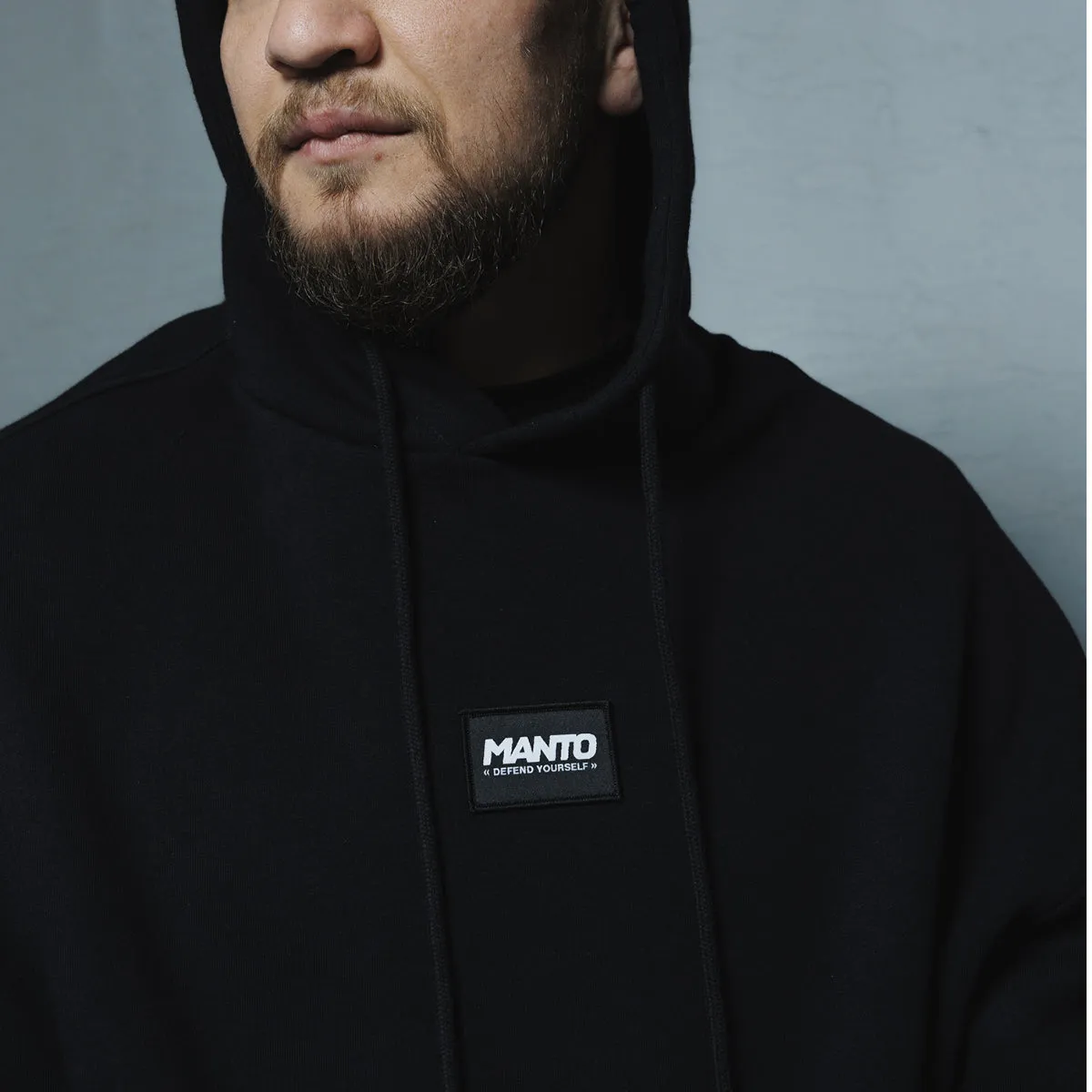 Manto Label Oversize Hoodie Black