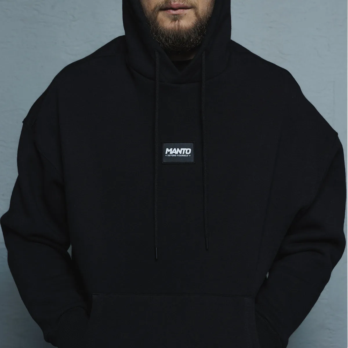 Manto Label Oversize Hoodie Black