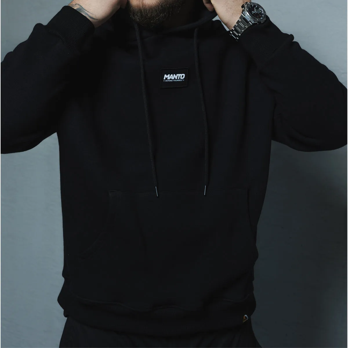 Manto Label Oversize Hoodie Black