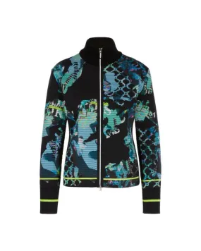 Marc Cain Abstract Print Front  Zip Jacket