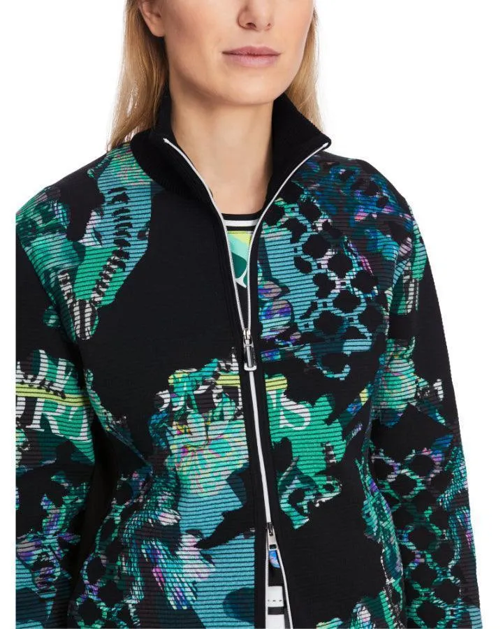 Marc Cain Abstract Print Front  Zip Jacket