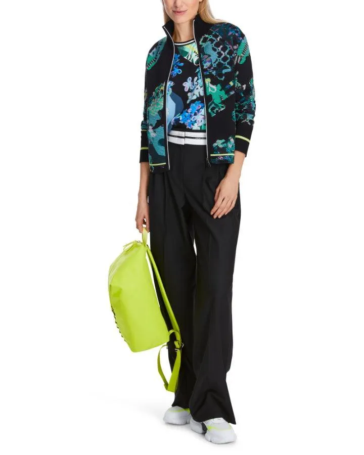 Marc Cain Abstract Print Front  Zip Jacket