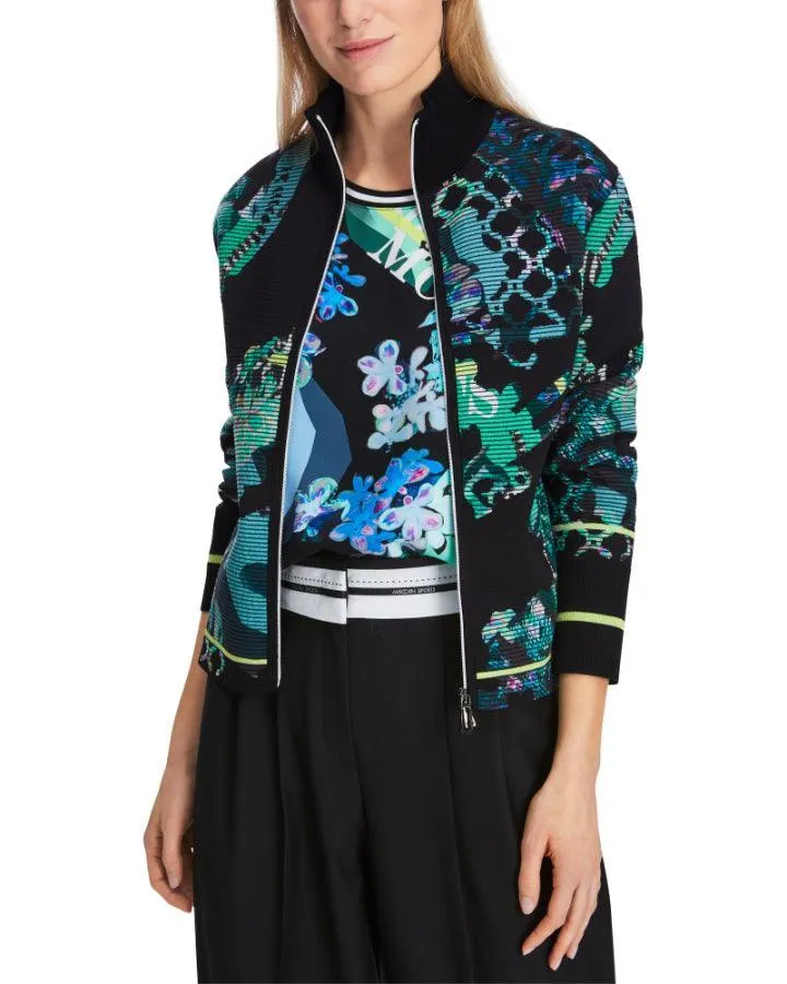 Marc Cain Abstract Print Front  Zip Jacket