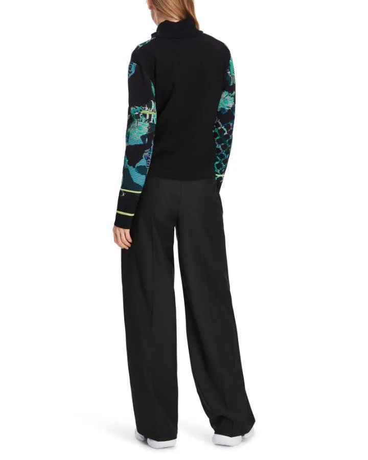 Marc Cain Abstract Print Front  Zip Jacket