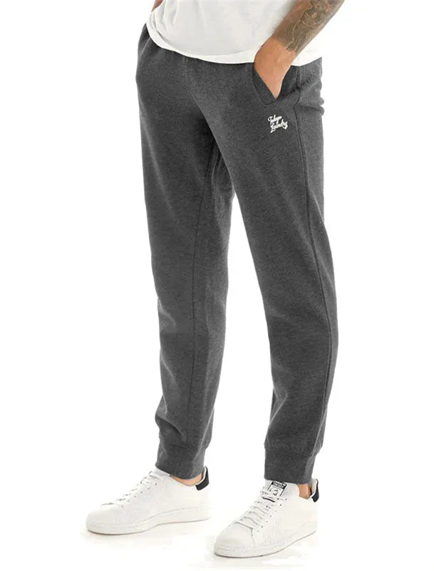 Marshaw Brush Back Fleece Joggers In Charcoal Marl - Tokyo Laundry