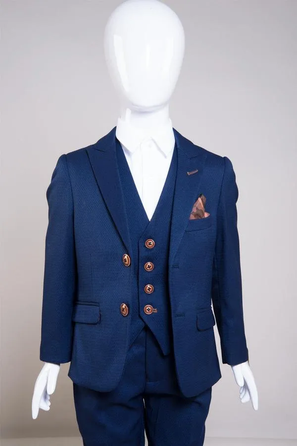 MAX - Childrens Royal Blue Three Piece Suit | Marc Darcy