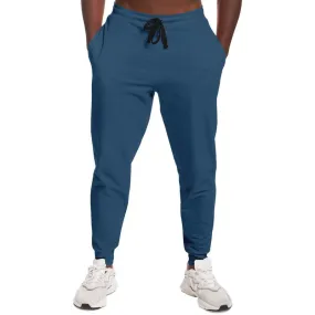 Medium Dark Blue Joggers | Unisex | with PLUS sizes | Medium Dark Pastel Blue | C60M30Y0K60